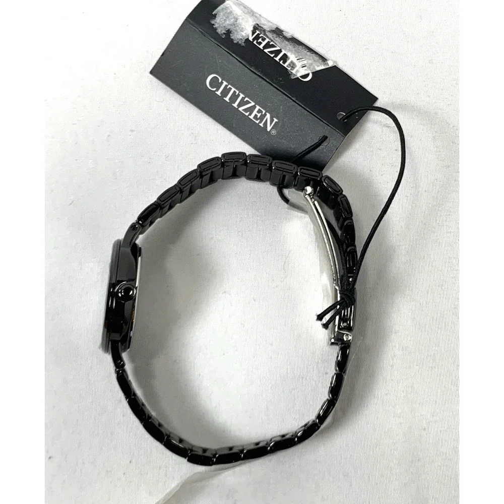 Citizen Quartz Watch Womens G011-S106877‎ Black Metal Bracelet Japan NEW BATTERY